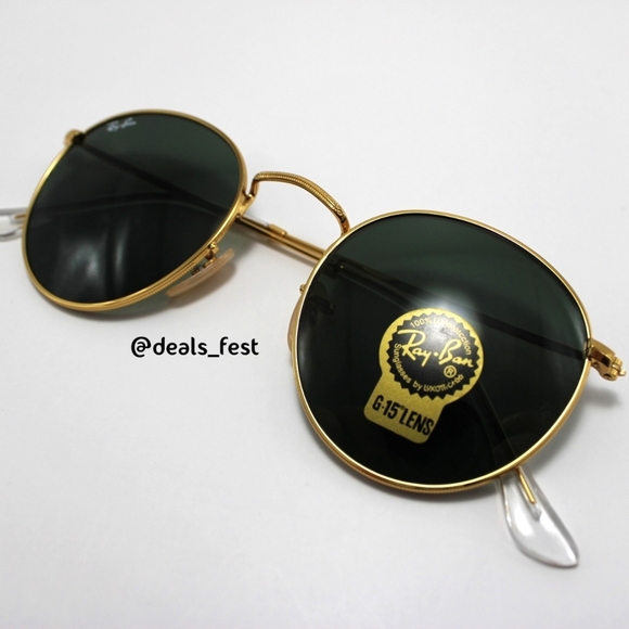 Model Display RayBan Round Metal Green G15 Lens RB3447 - Picture 7 of 17